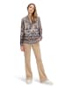 Betty Barclay Longbluse mit Stehkragen in Grau/Beige