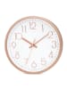 Intirilife Wanduhr mit D30,5 cm in Rosé Gold-Weiß