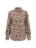 Ancie Women Plus Size Blouse in Beige Leopard