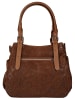 Samantha Look Handtasche echt Leder in cognac