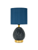 Mauro Ferretti Blaue Keramik-Nachttischlampe Ø 15x30,5 cm