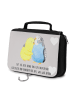 Mr. & Mrs. Panda Beauty Case Wellensittich Liebe mit Spruch in Grau Pastell