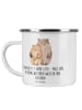 Mr. & Mrs. Panda Camping Emaille Tasse 5. Hochzeitstag Holzhochz... in Transparent