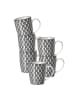 Ritzenhoff & Breker 6er Set Henkelbecher Takeo Circles in Schwarz-Weiß 350 ml