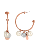 Adeliás Damen Ohrringe – Creole aus Edelstahl mit Perle in gold