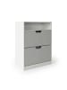 relaxdays Schuhschrank in Weiß - (B)80 x (H)102 x (T)24 cm
