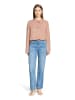 CARTOON Satin-Bluse mit Knöpfen in Peach Beige