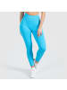 SMILODOX Kompression Leggings Amaze Ripp in Hellblau Melange