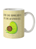 Mr. & Mrs. Panda Campingtasse Avocado Pfeifen mit Spruch in Gelb Pastell