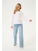Kaffe Langarm-Bluse KAenya in Chalk