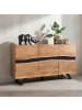KADIMA DESIGN Sideboard 148 x 85 x 43 cm Massiv-Holz Natur Baumkante Anrichte