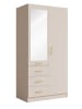 Feldmann-Wohnen Kleiderschrank Konso sandbeige 101 / 58 / 200,5cm