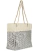 styleBREAKER Strandtasche in Beige-Schwarz