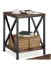 tectake Beistelltisch Carlton 40,5 x 40,5 x 52,5 cm, Industrial Holz dunkel, rustikal