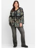 sheego by Joe Browns Longbluse in schwarz-gemustert
