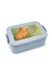 Mr. & Mrs. Panda Lunchbox Capybara Blume Design mit Spruch in Blau Pastell