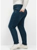 sheego Stretch-Jeans in dark blue denim