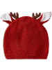 tectake Gestrickte Weihnachtsmütze in Rot, rot