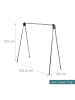 relaxdays Wäscheständer in Silber - (B)123,5 x (H)122 x (T)49 cm