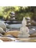 relaxdays Buddha-Figur in Weiß - (H)17 cm