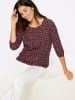 Sieh an! 3/4-Arm-Shirt in schwarz-pink-bedruckt