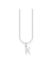 Thomas Sabo Kette Mit Buchstaben-Anhänger K in silber, weiß