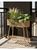 Beliani Indoor Blumentopf LINNAEA in Beige - (W) 60 x (H) 60 x (L) 24 cm
