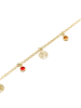 Luxenter Armband aus 925er Sterlingsilber mit  Zirkonia-Steinen 18K Gelbgold-Finish