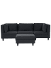 Beliani 4-tlg 3-Sitzer Sofa UNSTAD in Schwarz