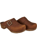 Sanita Comfortwear Clog "WOOD-URBAN OPEN" in Braun
