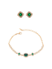 faina Women Jewelry Set in rose gold green