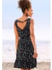 s.Oliver Druckkleid in schwarz-beige-bedruckt