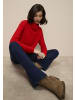 Tamaris Rollkragenpullover in knallrot-melange