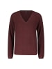 Zero  Strukturpullover mit V-Ausschnitt in Mystic Berry