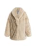 DreiMaster Damen Mantel Aus Webpelz in Cremebeige