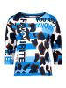 Betty Barclay Printshirt mit Seitenschlitzen in Dunkelblau/Blau