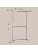 SONGMICS Kleiderständer Pataye in Silbern-Grau - (B)165 x (H)180 x (T)49 cm