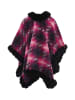 Usha Women Poncho in Pink Mehrfarbig