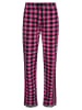 Pussy Deluxe Schlafhose Pink Checkered in schwarz/lightpink