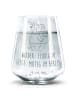 Mr. & Mrs. Panda Trinkglas Widder Astologie mit Spruch in Transparent