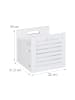 relaxdays Sitzbank in Weiß - (B)105 x (H)44 x (T)35 cm