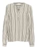 Kaffe Langarm-Bluse KAmilia Regular fit in Moonstruck / Black Stripe
