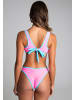 Moda Minx Bikinihose Contrast Binding Fixed Brazilian Bikini Bottom in Candy Pink