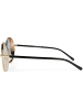 styleBREAKER Runde Sonnebrille in Gold / Blau-Rosa Verlauf
