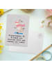 Mr. & Mrs. Panda Postkarte Skispringen Kunstflug mit Spruch in Grau Pastell