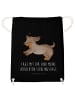 Mr. & Mrs. Panda gymnastiktasche Hund Dackel mit Spruch in Schwarz