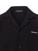 PEGADOR Hemd Troy Plissee in schwarz
