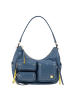 DuDu Pocket Schultertasche Leder 30 cm in denim blue