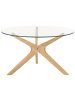 Beliani 2er-Set Couchtisch VALLEY in Transparent/Braun