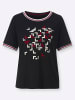WITT WEIDEN Rundhals-Shirt in schwarz-bedruckt